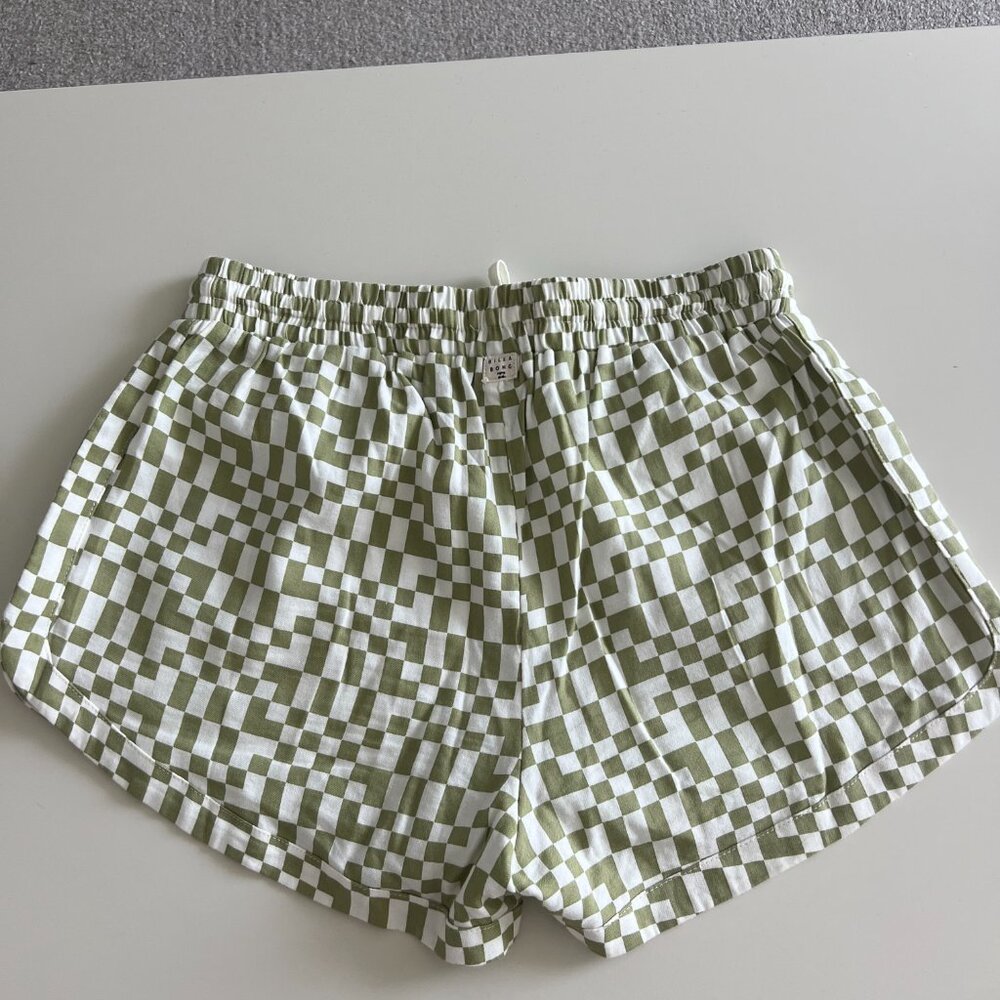 Billabong Road Trippin Green & White Checkered Shorts - Picture 4 of 4